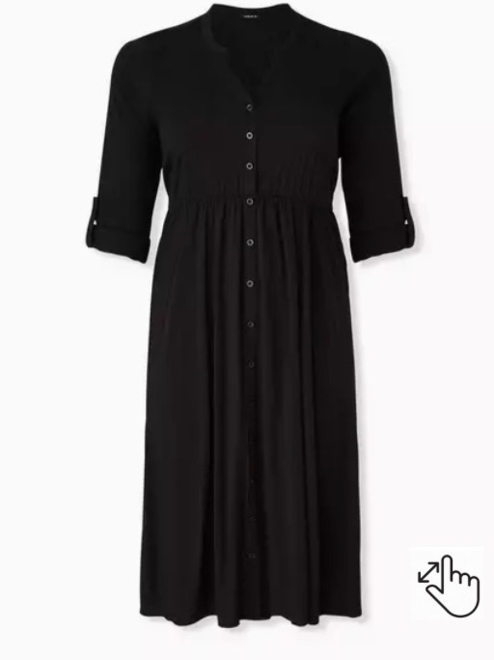 NWT Torrid Midi Challis Shirt Dress